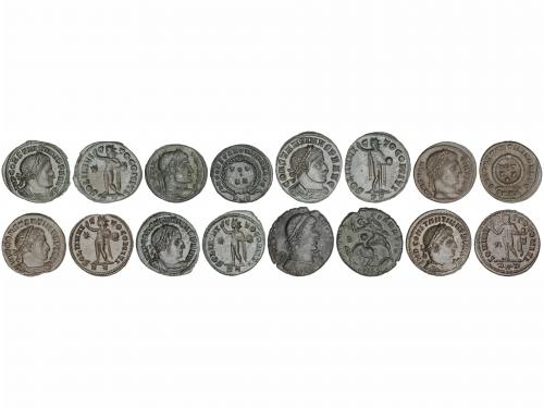 IMPERIO ROMANO. Lote 8 monedas Follis 19 mm. Acuñadas el 306
