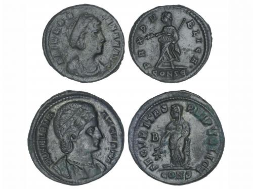 IMPERIO ROMANO. Lote 2 monedas Follis 19 mm. Acuñadas el 326