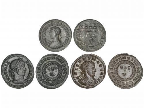 IMPERIO ROMANO. Lote 3 monedas Follis 19 mm. Acuñadas el 317
