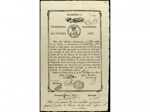 EMISIONES DE ULTRAMAR I ANDORRA. 25 Pesos. 4 Mayo 1813. TESO