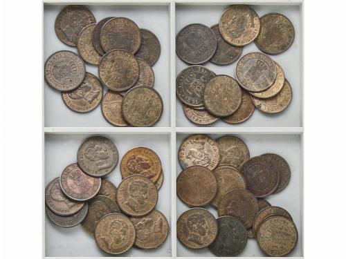 ALFONSO XIII. Lote 50 monedas 1 Céntimo. 1906 (*6). S.L.-V. 