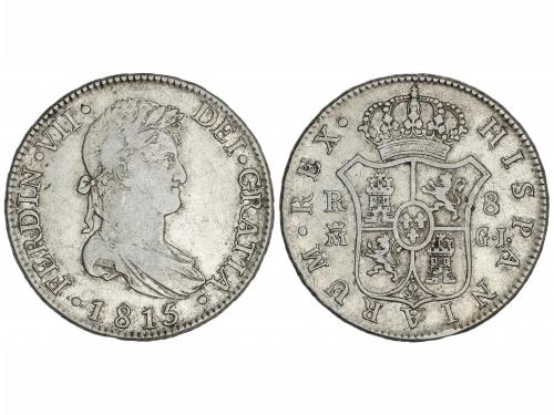 FERNANDO VII. 8 Reales. 1815. MADRID. G.J. 26,63 grs. (Golpe
