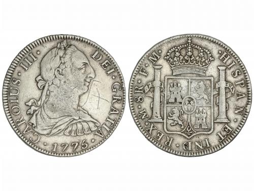 CARLOS III. 8 Reales. 1775. MÉXICO. F.M. 26,56 grs. (Rayas y