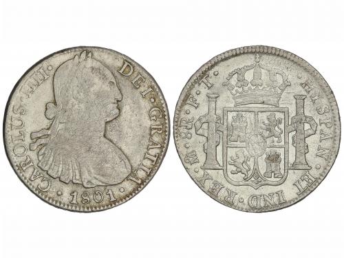 CARLOS IV. 8 Reales. 1801. MÉXICO. F.T. 26,7 grs. (Rayas). A