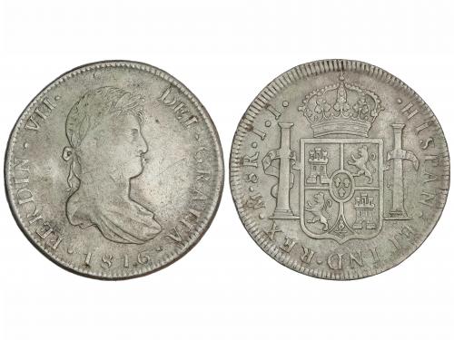 FERNANDO VII. 8 Reales. 1816. MÉXICO. J.J. 26,77 grs. (Oxida