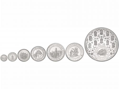 V CENTENARIO. Serie 7 monedas 100, 200, 500, 1.000, 2.000, 5
