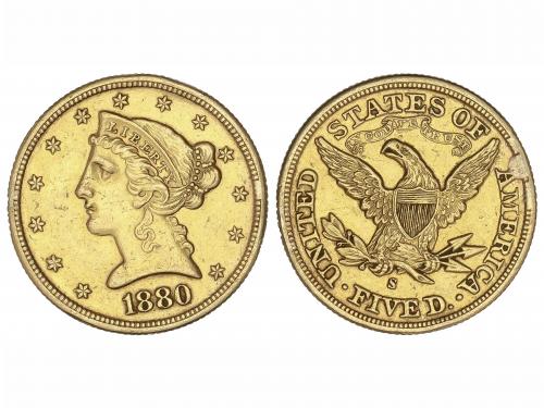 ESTADOS UNIDOS. 5 Dollars. 1880-S. SAN FRANCISCO. 8,29 grs. 