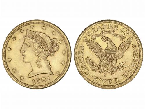 ESTADOS UNIDOS. 5 Dollars. 1901-S. SAN FRANCISCO. 8,34 grs. 