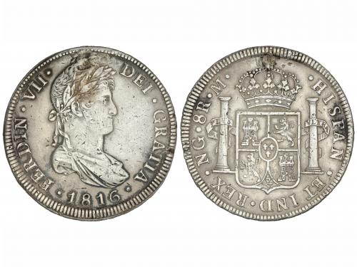 FERNANDO VII. 8 Reales. 1816. GUATEMALA. M. 26,9 grs. Busto 