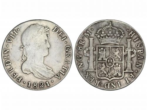 FERNANDO VII. 8 Reales. 1821. GUATEMALA. M. 26,5 grs. (Floja