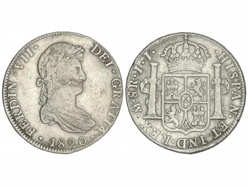 FERNANDO VII. 8 Reales. 1820. MÉXICO. J.J. 26,83 grs. (Leves