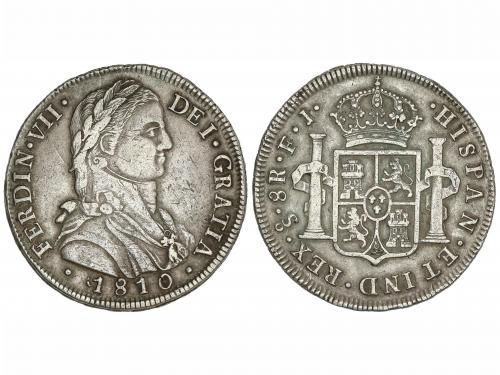 FERNANDO VII. 8 Reales. 1810. SANTIAGO. F.J. 27,26 grs. Bust