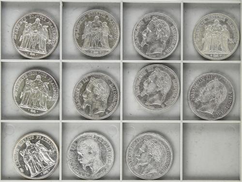FRANCIA. Lote 11 monedas 5 Francs (8) y 10 Francs (3). 1848 