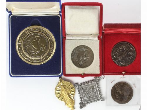 MEDALLAS ESPAÑOLAS. Lote 6 medallas. 1878 y siglo XX. AE, Br