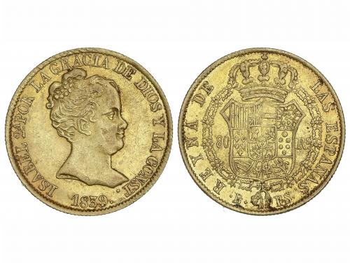 ISABEL II. 80 Reales. 1839. BARCELONA. P.S. 6,71 grs. AC-704