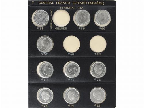 ESTADO ESPAÑOL. Lote 110 monedas. 1937 a 1966. De 10 Céntimo