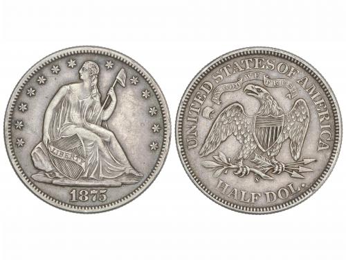 ESTADOS UNIDOS. 1/2 Dollar. 1875-S. SAN FRANCISCO. 12,35 grs