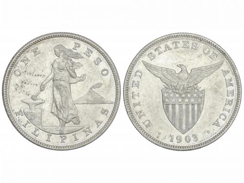 FILIPINAS. 1 Peso. 1903-S. SAN FRANCISCO. 26,92 grs. AR. Adm