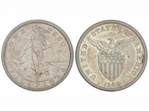 FILIPINAS. 1 Peso. 1909-S. SAN FRANCISCO. 19,83 grs. AR. Adm