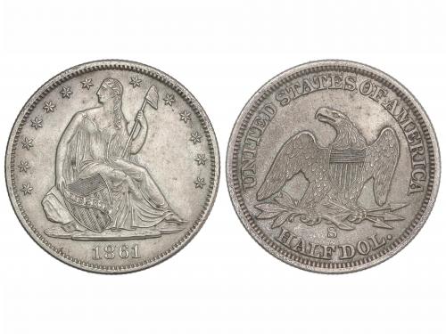 ESTADOS UNIDOS. 1/2 Dollar. 1861-S. SAN FRANCISCO. 12,43 grs