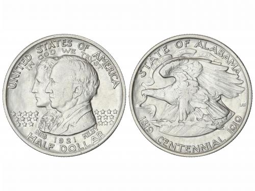ESTADOS UNIDOS. 1/2 Dollar. 1921. 12,37 grs. AR. Centenario 