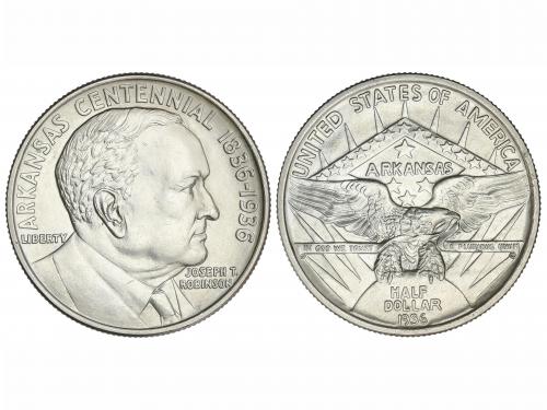ESTADOS UNIDOS. 1/2 Dollar. 1936. 12,45 grs. AR. Arkansas Ce