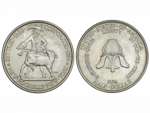 ESTADOS UNIDOS. 1/2 Dollar. 1938. 12,47 grs. AR. New Rochell