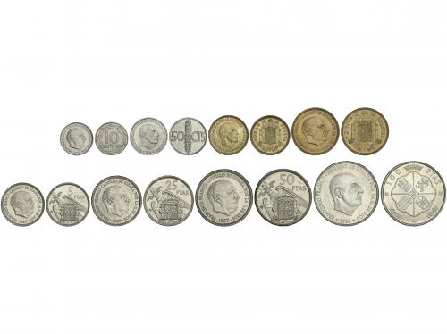 ESTADO ESPAÑOL. Serie 8 monedas 10 Céntimos a 100 Pesetas. (