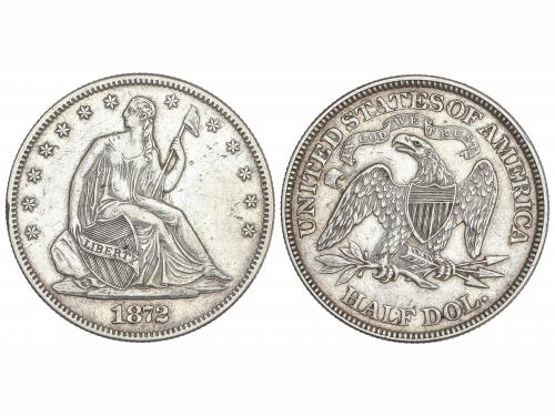 ESTADOS UNIDOS. 1/2 Dollar. 1872. 12,41 grs. AR. Tipo Seated