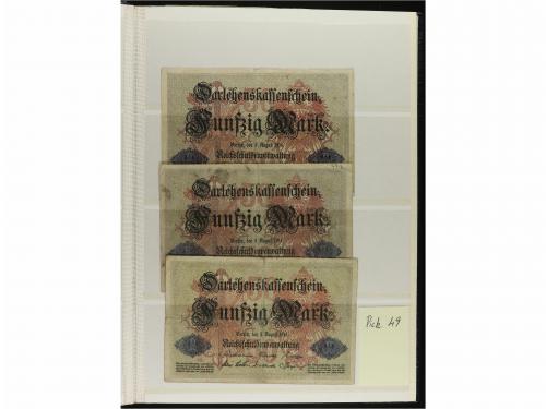 BILLETES EXTRANJEROS. Lote 89 billetes y 78 Nodgelds. 1904 a