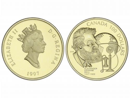 CANADÁ. 100 Dollars. 1997. 13,23 grs. AU 58/100. Alexander G