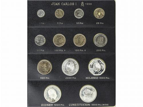 JUAN CARLOS I. Lote 85 monedas 1 a 2.000 Pesetas. 1995 a 200