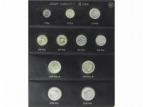 JUAN CARLOS I. Lote 107 monedas 1 a 2.000 Pesetas. 1990 a 19