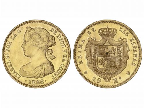 GOB. PROVISIONAL y I REPÚBLICA. 10 Escudos. 1868. MADRID (*1
