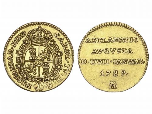 CARLOS IV. 1/2 Escudo Proclamación. 1789. MADRID. 1,72 grs. 