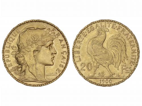 FRANCIA. 20 Francs. 1900. III REPÚBLICA. 6,42 grs. AU. Gallo