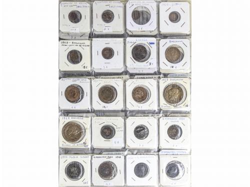 LOTES y COLECCIONES. Lote 237 monedas. Siglo XVIII-XX. CARLO