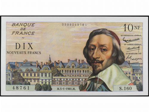 BILLETES EXTRANJEROS. 10 Nouveaux Francs. Enero 1961. FRANCI