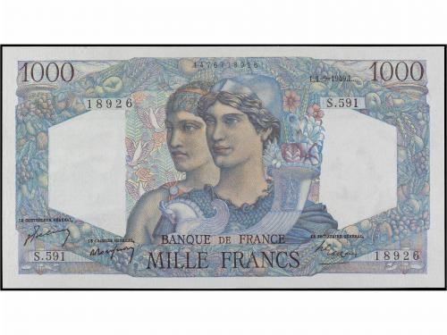 BILLETES EXTRANJEROS. 1.000 Francs. Septiembre 1949. FRANCIA
