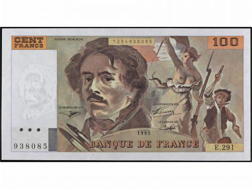 BILLETES EXTRANJEROS. 100 Francs. 1995. FRANCIA. Delacroix. 