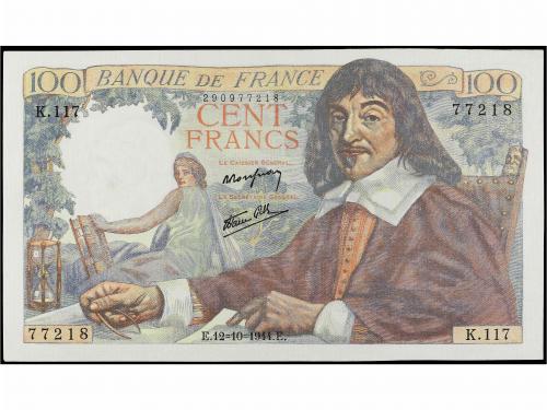 BILLETES EXTRANJEROS. 100 Francs. Octubre 1944. FRANCIA. Des