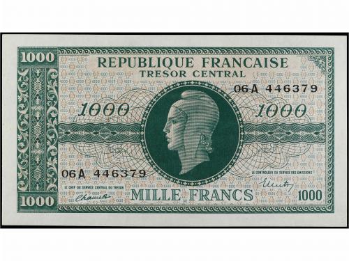 BILLETES EXTRANJEROS. 1.000 Francs. (1944). II GUERRA MUNDIA