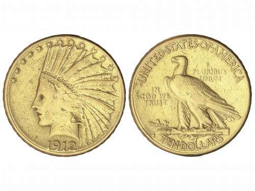 ESTADOS UNIDOS. 10 Dollars. 1912. 16,56 grs. AU. Indian Head