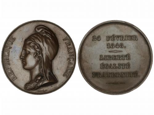 FRANCIA. Medalla proclamación. 24 Febrero 1848. II REPUBLICA