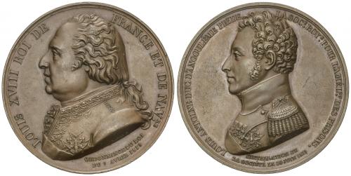 FRANCIA. Medalla. 1819. LOUIS XVIII. DUC D´ ANGOLULEME. LA S