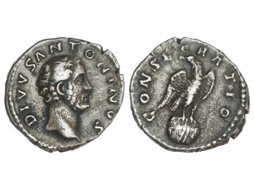 IMPERIO ROMANO. Denario. Acuñada el 138-161 d.C. ANTONINO PÍ