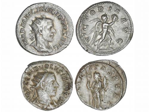 IMPERIO ROMANO. Lote 2 monedas Antoninianos. FILIPO I y VOLU