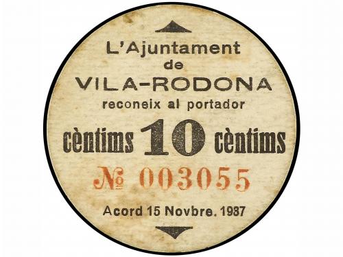 CATALUNYA. 10 Cèntims. 15 Novembre 1937. Aj. de VILA-RODONA.