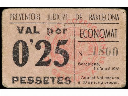 CATALUNYA. 0, 25 Pessetes. 1 Abril 1938. PREVENTORI JUDICIAL
