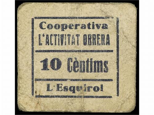 CATALUNYA. 10 Cèntims. COOPERATIVA L´ ACTIVITAT OBRERA DE L´